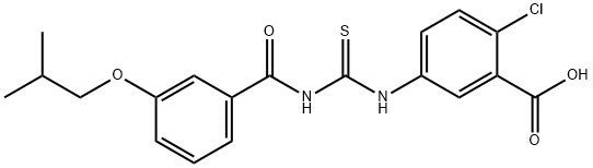 2-CHLORO-5-[[[[3-(2-METHYLPROPOXY)BENZOYL]AMINO]THIOXOMETHYL]AMINO]-BENZOIC ACID,535938-97-7,结构式