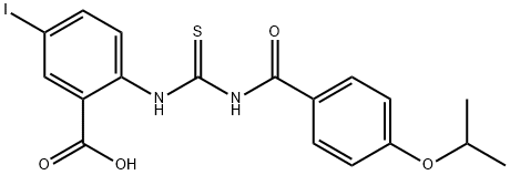 5-IODO-2-[[[[4-(1-METHYLETHOXY)BENZOYL]AMINO]THIOXOMETHYL]AMINO]-BENZOIC ACID Structure