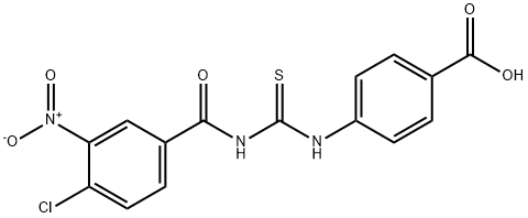 4-[[[(4-CHLORO-3-NITROBENZOYL)AMINO]THIOXOMETHYL]AMINO]-BENZOIC ACID Structure