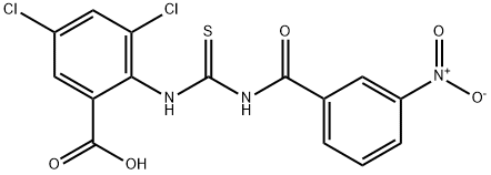 3,5-DICHLORO-2-[[[(3-NITROBENZOYL)AMINO]THIOXOMETHYL]AMINO]-BENZOIC ACID|