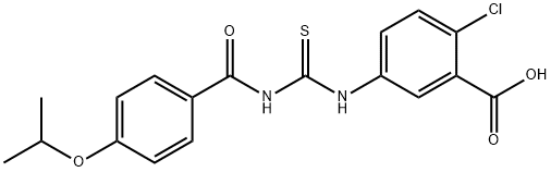 2-CHLORO-5-[[[[4-(1-METHYLETHOXY)BENZOYL]AMINO]THIOXOMETHYL]AMINO]-BENZOIC ACID Structure