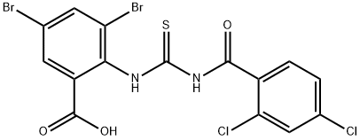 3,5-DIBROMO-2-[[[(2,4-DICHLOROBENZOYL)AMINO]THIOXOMETHYL]AMINO]-BENZOIC ACID|