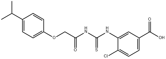 4-CHLORO-3-[[[[[4-(1-METHYLETHYL)PHENOXY]ACETYL]AMINO]THIOXOMETHYL]AMINO]-BENZOIC ACID,535964-55-7,结构式