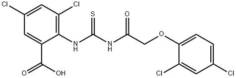 3,5-DICHLORO-2-[[[[(2,4-DICHLOROPHENOXY)ACETYL]AMINO]THIOXOMETHYL]AMINO]-BENZOIC ACID,535964-93-3,结构式
