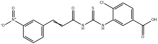4-CHLORO-3-[[[[3-(3-NITROPHENYL)-1-OXO-2-PROPENYL]AMINO]THIOXOMETHYL]AMINO]-BENZOIC ACID,535965-35-6,结构式