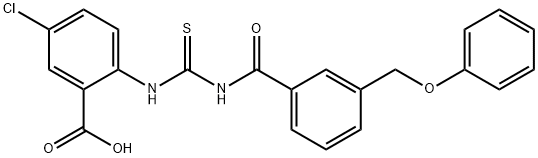 5-CHLORO-2-[[[[3-(PHENOXYMETHYL)BENZOYL]AMINO]THIOXOMETHYL]AMINO]-BENZOIC ACID Structure