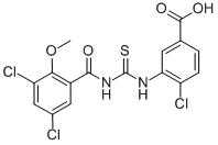 4-클로로-3-[[[(3,5-DICHLORO-2-METHOXYBENZOYL)AMINO]THIOXOMETHYL]AMINO]-BENZOICACID