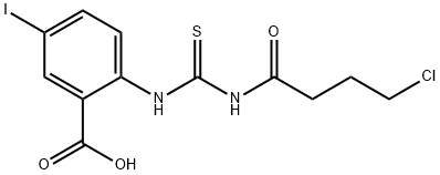 2-[[[(4-CHLORO-1-OXOBUTYL)AMINO]THIOXOMETHYL]AMINO]-5-IODO-BENZOIC ACID Struktur