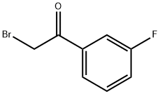 2-ブロモ-1-(3-フルオロフェニル)エタン-1-オン 化学構造式