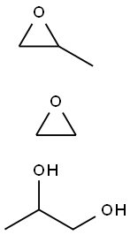 甲基环氧乙烷与环氧乙烷的聚合物与1,2-丙二醇的醚(2:1), 53637-25-5, 结构式