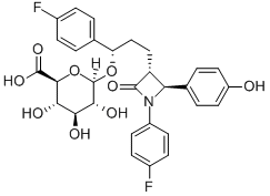 Ezetimibe hydroxy-b-D-glucuronide 化学構造式