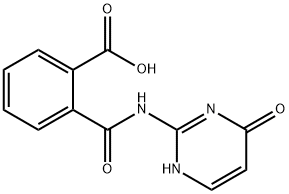 Benzoic acid, 2-[[(1,4-dihydro-4-oxo-2-pyrimidinyl)amino]carbonyl]- (9CI) Structure