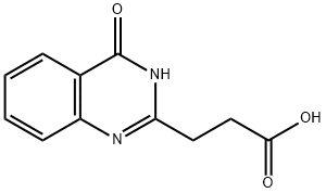 3,4-ジヒドロ-4-オキソ-2-キナゾリンプロピオン酸 化学構造式