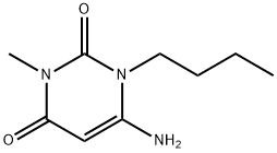 6-AMINO-1-BUTYL-3-METHYL-1H-PYRIMIDINE-2,4-DIONE 结构式