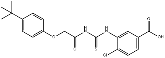4-CHLORO-3-[[[[[4-(1,1-DIMETHYLETHYL)PHENOXY]ACETYL]AMINO]THIOXOMETHYL]AMINO]-BENZOIC ACID Structure