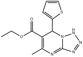 ETHYL 5-METHYL-7-(2-THIENYL)-4,7-DIHYDROTETRAZOLO[1,5-A]PYRIMIDINE-6-CARBOXYLATE,537002-58-7,结构式