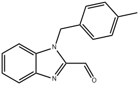 1-(4-メチルベンジル)-1H-ベンズイミダゾール-2-カルブアルデヒド 化学構造式