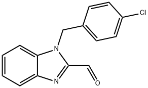 1-(4-クロロベンジル)-1H-ベンズイミダゾール-2-カルブアルデヒド 化学構造式