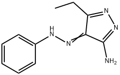 4H-Pyrazol-4-one,3-amino-5-ethyl-,phenylhydrazone(9CI) Struktur