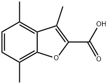 3,4,7-TRIMETHYL-1-BENZOFURAN-2-CARBOXYLIC ACID Struktur
