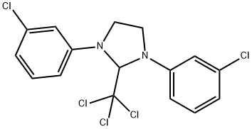 1,3-ビス(3-クロロフェニル)-2-トリクロロメチルイミダゾリジン 化学構造式