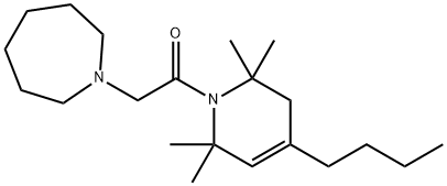 1,2,3,6-Tetrahydro-4-butyl-1-(hexahydro-1H-azepin-1-ylacetyl)-2,2,6,6-tetramethylpyridine Structure