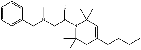 1,2,3,6-Tetrahydro-1-(N-benzyl-N-methylglycyl)-4-butyl-2,2,6,6-tetramethylpyridine Struktur