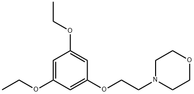 4-[2-(3,5-ジエトキシフェニルオキシ)エチル]モルホリン 化学構造式