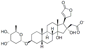 (3beta,5beta,16beta)-3-[(2,6-dideoxy-beta-D-ribo-hexopyranosyl)oxy]-14,16-dihydroxycard-20(22)-enolide 16-acetate|