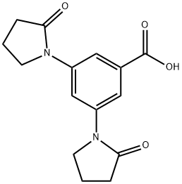 3,5-bis(2-ketopyrrolidin-1-yl)benzoic acid Struktur