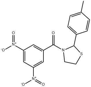 Thiazolidine, 3-(3,5-dinitrobenzoyl)-2-(4-methylphenyl)- (9CI)|