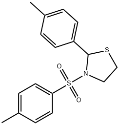 Thiazolidine, 2-(4-methylphenyl)-3-[(4-methylphenyl)sulfonyl]- (9CI) Struktur