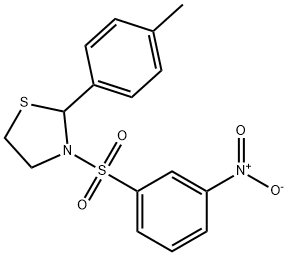 537678-00-5 Thiazolidine, 2-(4-methylphenyl)-3-[(3-nitrophenyl)sulfonyl]- (9CI)