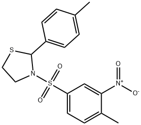 Thiazolidine, 3-[(4-methyl-3-nitrophenyl)sulfonyl]-2-(4-methylphenyl)- (9CI)|