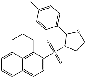 Thiazolidine, 3-[(2,3-dihydro-1H-phenalen-4-yl)sulfonyl]-2-(4-methylphenyl)- (9CI) Structure
