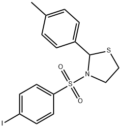 Thiazolidine, 3-[(4-iodophenyl)sulfonyl]-2-(4-methylphenyl)- (9CI) Struktur