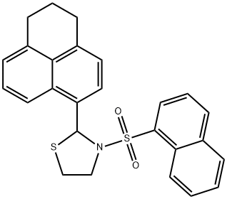 Thiazolidine, 2-(2,3-dihydro-1H-phenalen-6-yl)-3-(1-naphthalenylsulfonyl)- (9CI),537678-28-7,结构式