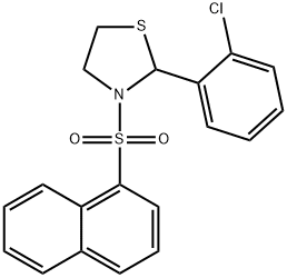 Thiazolidine, 2-(2-chlorophenyl)-3-(1-naphthalenylsulfonyl)- (9CI) Structure