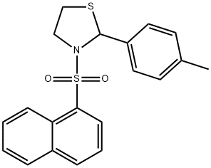 Thiazolidine, 2-(4-methylphenyl)-3-(1-naphthalenylsulfonyl)- (9CI),537678-34-5,结构式