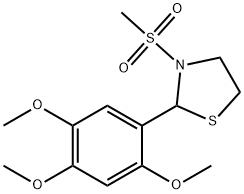 Thiazolidine, 3-(methylsulfonyl)-2-(2,4,5-trimethoxyphenyl)- (9CI) Struktur