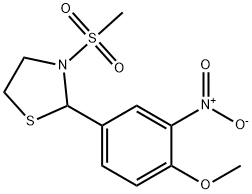 Thiazolidine, 2-(4-methoxy-3-nitrophenyl)-3-(methylsulfonyl)- (9CI),537678-40-3,结构式
