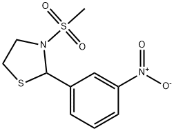 Thiazolidine, 3-(methylsulfonyl)-2-(3-nitrophenyl)- (9CI) Structure