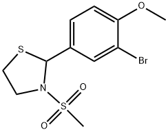 Thiazolidine, 2-(3-bromo-4-methoxyphenyl)-3-(methylsulfonyl)- (9CI) 化学構造式