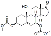 Androst-5-en-17-one, 11-hydroxy-3,7-bis[(methoxycarbonyl)oxy]-, (3beta,7beta,11alpha)- Struktur