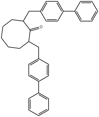 Cyclooctanone, 2,8-bis((1,1'-biphenyl)-4-ylmethyl)-,53774-94-0,结构式