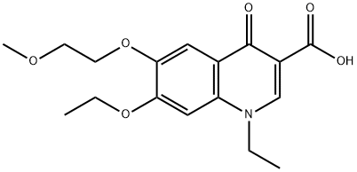 3-Quinolinecarboxylic acid, 7-ethoxy-1-ethyl-1,4-dihydro-6-(2-methoxye thoxy)-4-oxo-,53776-43-5,结构式
