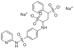 disodium 1-phenyl-3-[[4-[(2-pyridylamino)sulphonyl]phenyl]amino]propane-1,3-disulphonate Structure