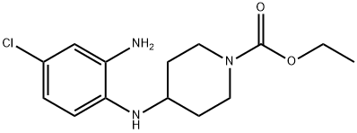 ethyl 4-[(2-amino-4-chlorophenyl)amino]piperidine-1-carboxylate Struktur