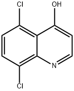 5，8ジクロロ4ヒドロキシキノリン 化学構造式