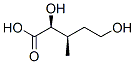 (2S,3R)-2,5-ジヒドロキシ-3-メチルペンタン酸 化学構造式
